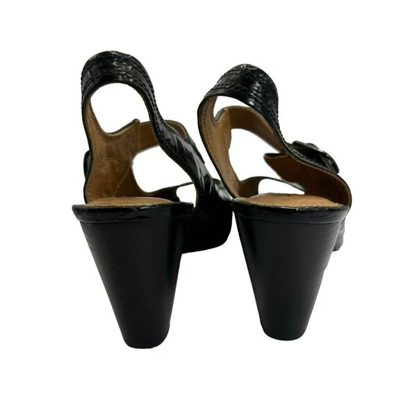 Clarks Artisan Black Patent Leather‎ Peep Toe Heels 9.5 - Picture 7 of 13